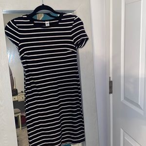 Black and white striped t shirt dress!